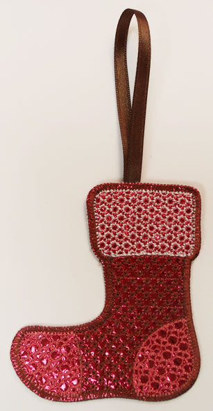 Sparkling Stocking (Mylar) (In-the-Hoop)