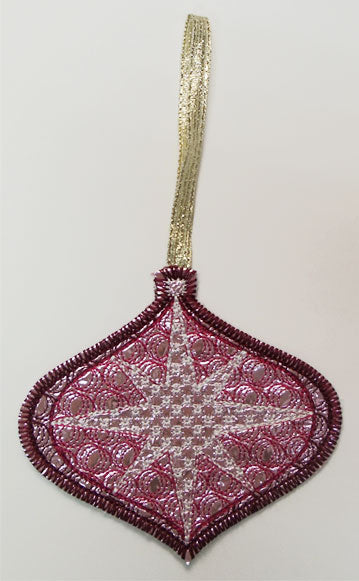 Christmas Star Ornament (Mylar) (In-the-Hoop)