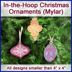 A In-the-Hoop Christmas Ornaments (Mylar) Design Pack