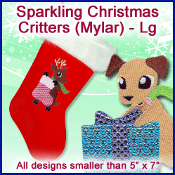 A Sparkling Christmas Critters (Mylar) Design Pack