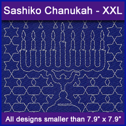 A Sashiko Chanukah Design Pack