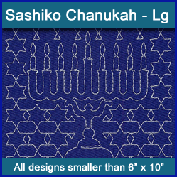 A Sashiko Chanukah Design Pack