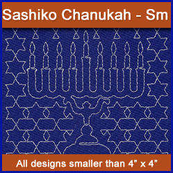 A Sashiko Chanukah Design Pack