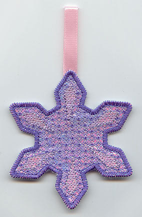 Sparkling Snowflake Ornament 3 (Mylar) (In-the-Hoop)