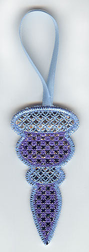 Sparkling Icicle Ornament 1 (Mylar) (In-the-Hoop)