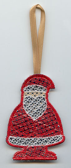 Sparkling Santa Ornament (Mylar) (In-the-Hoop)