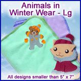 A Animals in Winter Wear Design Pack