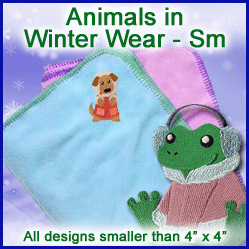 A Animals in Winter Wear Design Pack