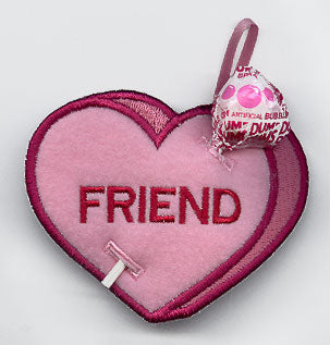 Conversation Heart Lollipop Holder - Friend (In-the-Hoop)