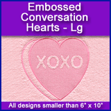 A Embossed Conversation Hearts Design Pack