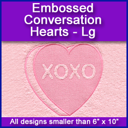 A Embossed Conversation Hearts Design Pack