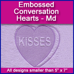 A Embossed Conversation Hearts Design Pack