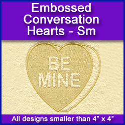 A Embossed Conversation Hearts Design Pack