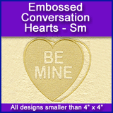 A Embossed Conversation Hearts Design Pack