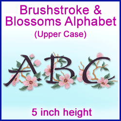 A Brushstroke & Blossoms Alphabet Design Pack
