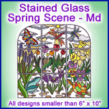 A Stained Glass Spring Scene Design Pack