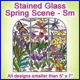 A Stained Glass Spring Scene Design Pack