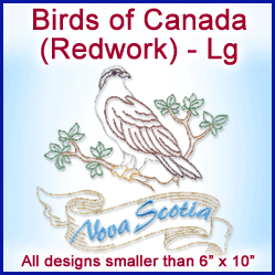 A Birds of Canada (Redwork) Design Pack