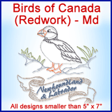A Birds of Canada (Redwork) Design Pack
