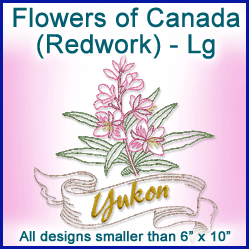 A Flowers of Canada (Redwork) Design Pack