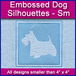 A Embossed Dog Silhouettes Design Pack