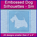 A Embossed Dog Silhouettes Design Pack