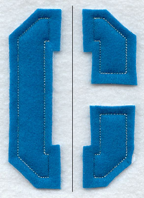 Collegiate Letter C (Crafty Cut Applique) (5 Inch)