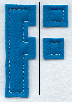Collegiate Letter F (Crafty Cut Applique) (5 Inch)