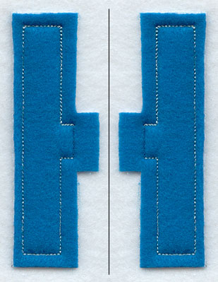 Collegiate Letter H (Crafty Cut Applique) (5 Inch)