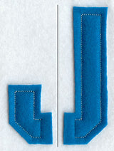 Collegiate Letter J (Crafty Cut Applique) (5 Inch)