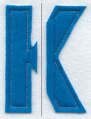 Collegiate Letter K (Crafty Cut Applique) (5 Inch)