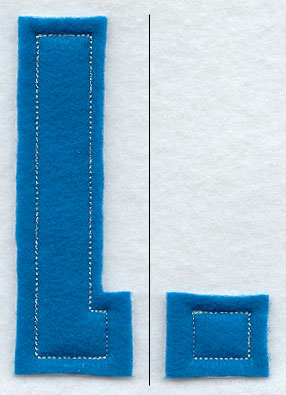 Collegiate Letter L (Crafty Cut Applique) (5 Inch)