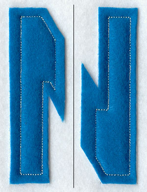 Collegiate Letter N (Crafty Cut Applique) (5 Inch)