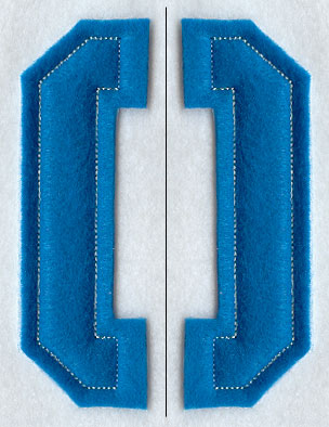 Collegiate Letter O (Crafty Cut Applique) (5 Inch)