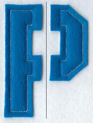 Collegiate Letter P (Crafty Cut Applique) (5 Inch)