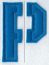Collegiate Letter P (Crafty Cut Applique) (5 Inch)