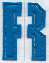 Collegiate Letter R (Crafty Cut Applique) (5 Inch)