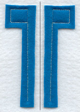 Collegiate Letter T (Crafty Cut Applique) (5 Inch)