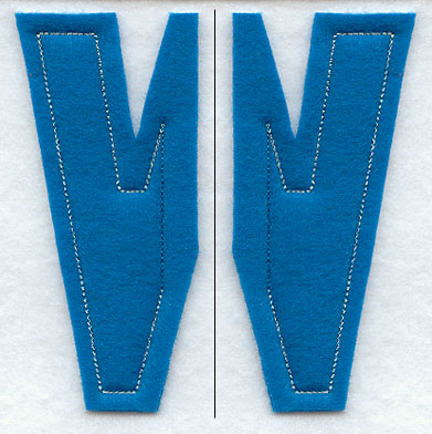 Collegiate Letter W (Crafty Cut Applique) (5 Inch)