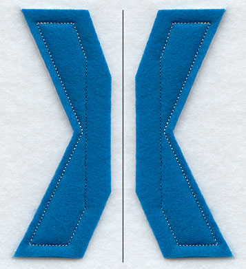 Collegiate Letter X (Crafty Cut Applique) (5 Inch)