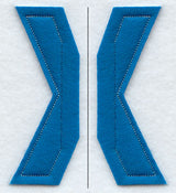 Collegiate Letter X (Crafty Cut Applique) (5 Inch)