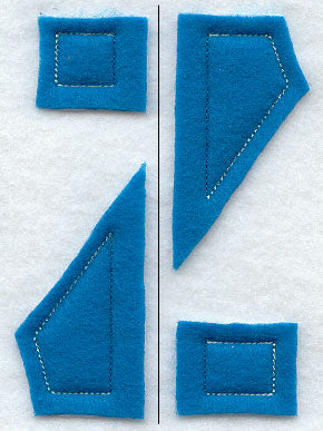 Collegiate Letter Z (Crafty Cut Applique) (5 Inch)