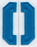 Collegiate Number 0 (Crafty Cut Applique) (5 Inch)
