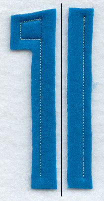 Collegiate Number 1 (Crafty Cut Applique) (5 Inch)