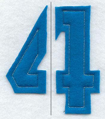 Collegiate Number 4 (Crafty Cut Applique) (5 Inch)