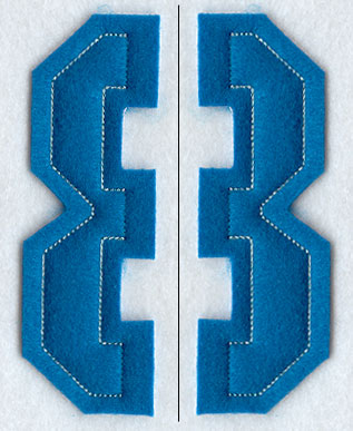 Collegiate Number 8 (Crafty Cut Applique) (5 Inch)
