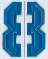 Collegiate Number 8 (Crafty Cut Applique) (5 Inch)