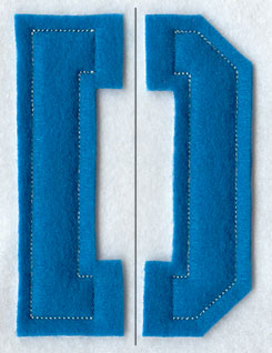 Collegiate Letter D (Crafty Cut Applique) (5 Inch)
