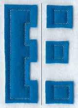 Collegiate Letter E (Crafty Cut Applique) (5 Inch)