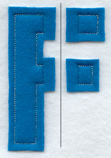 Collegiate Letter F (Crafty Cut Applique) (5 Inch)